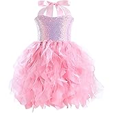 Sequin Tutu Dress for Girls Sparkly Fairy Birthday Party Dress Tulle Princess Dresses for Kids Prom Sneaker Ball Gown