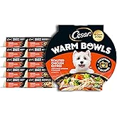 Cesar Warm Bowls Wet Dog Food Roasted Chicken Entree with Sweet Potatoes & Broccoli in Broth, Wet Food for Dogs, 2.7 oz. Bowls, 10 Count