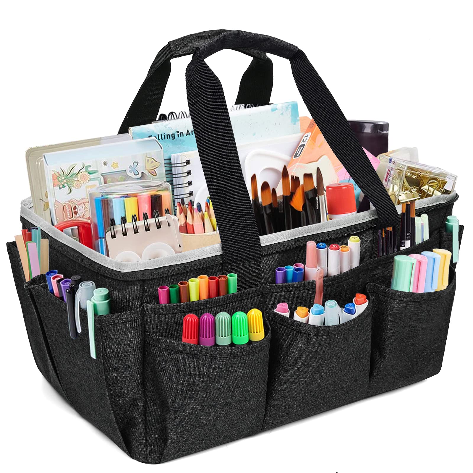 Photo 1 of VOSDANS Multi-Functional Tote Bag - Craft, Art, Sewing, Travel, Daily Use, Office - Grey, Black