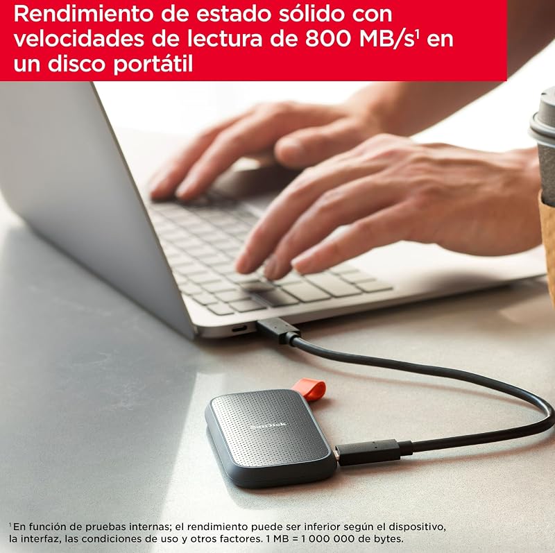 1 TB portátil SSD - hasta 800 MB/s de velocidad de lectura, USB 3.2 Gen 2