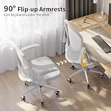 nasPaluro Ergonomic Computer Desk Chair with Flip-up Armrests Grey view 6