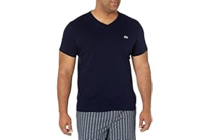 Lacoste Men's Short Sleeve V-Neck Pima Cotton Jersey T-Shirt