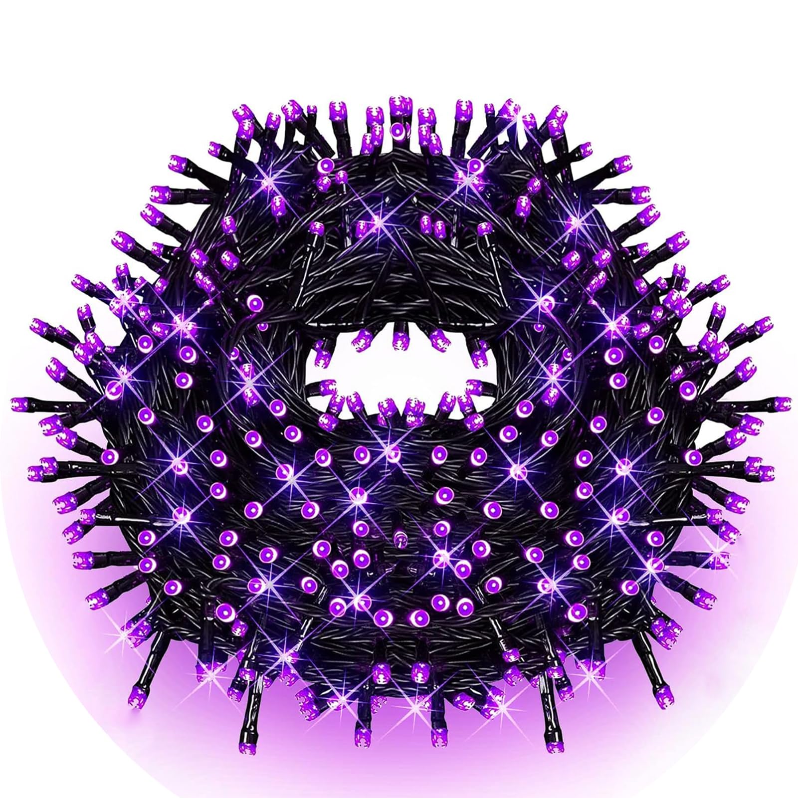 Photo 1 of FULLBELL Black Light String Lights Blacklight 100 LEDs 33 Feet Black Lights for Glow Party, Blacklights for Birthday Party Halloween Christmas Bedroom (Purple)