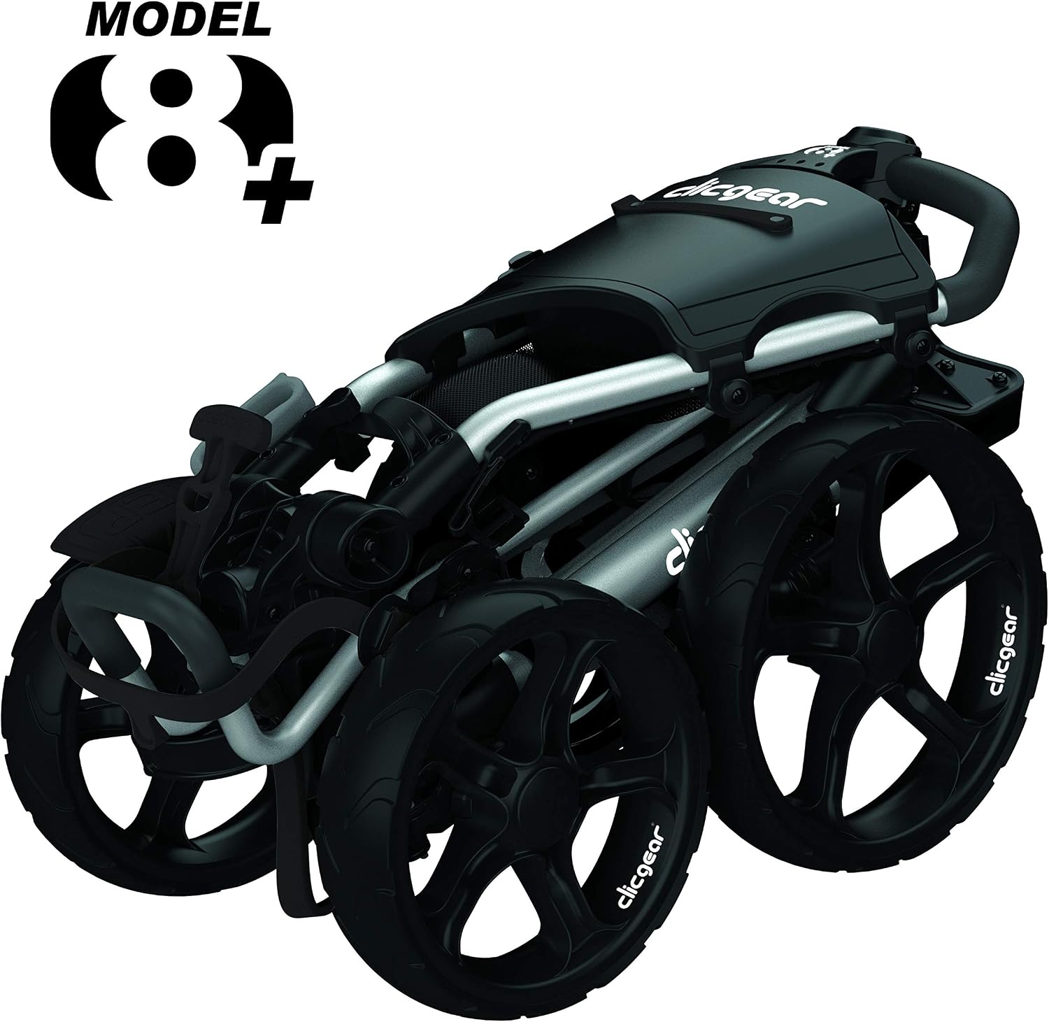 Clicgear Unisex Clicgear 8.0+ Golf Push Trolley, Silver, One Size UK - Image 3