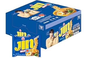 OTOKI Jin Ramen Mild & Spicy Flavor, Authentic Korean Instant Noodles, Savory Broth, Quick & Easy Meal, 4.23 oz x 18 Pack Box (MILD 18PK)