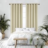 Deconovo Thermal Insulated Eyelet Curtains 66 x 54 Silver Grey 2 Panels view 3