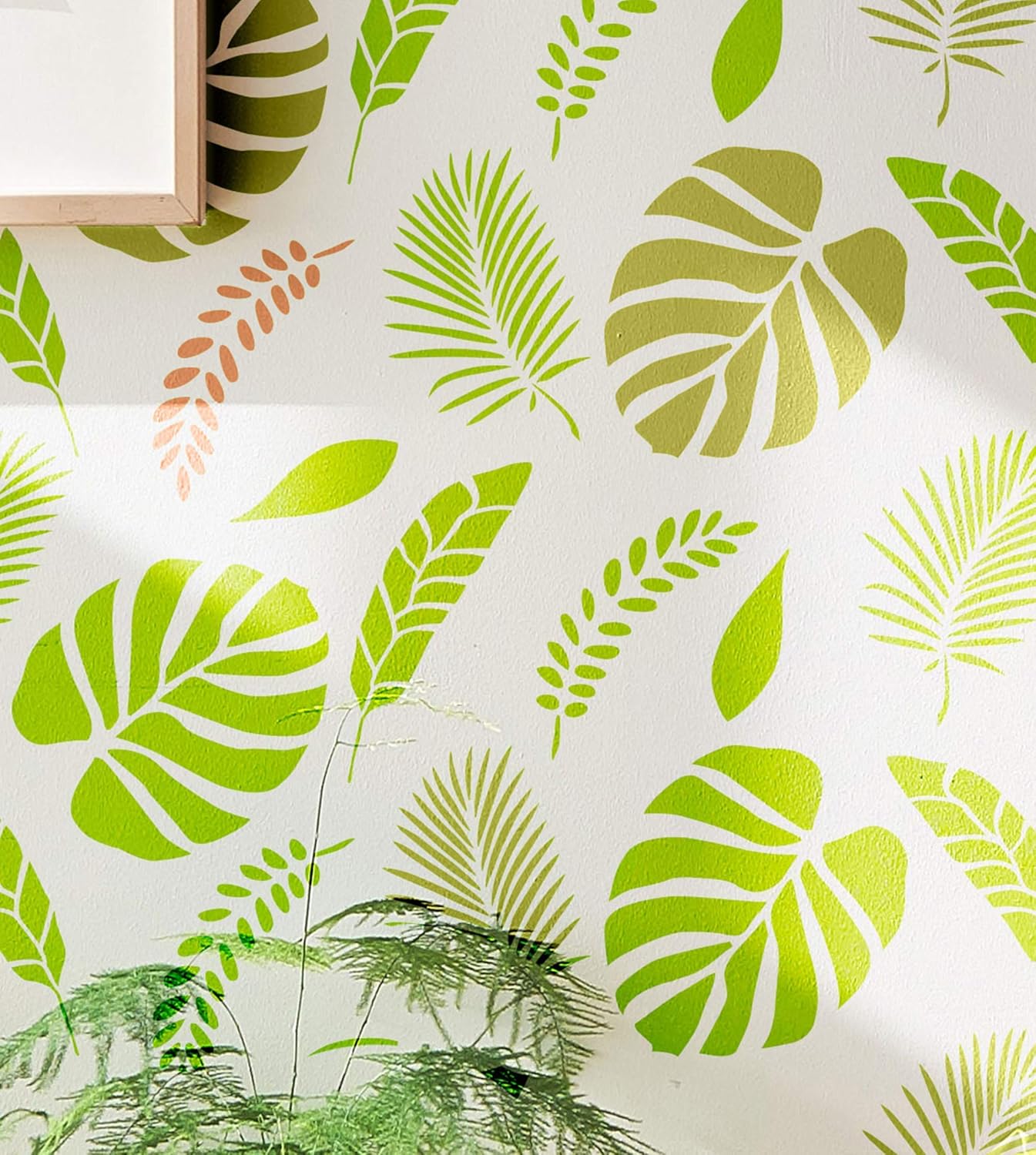 Tropical Forest I Tropical Wall STENCIL Modern Wall Stencils for