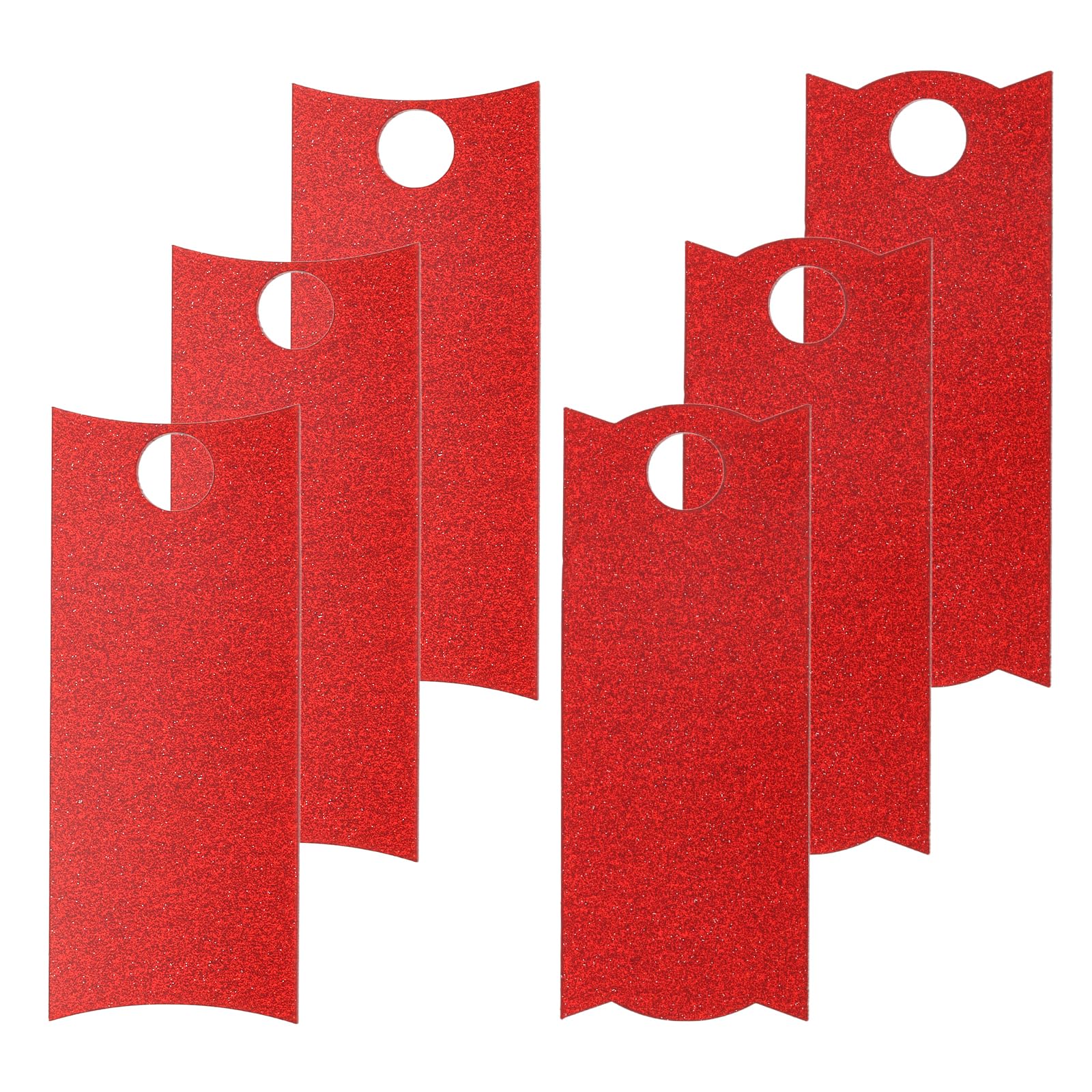 PATIKIL Name Plate for Stanley Cup 3.2" x 1.3", 12 Pack Acrylic Shiny Blank Name ID Tag Personalized Nameplate for Tumbler Lid Accessories, Red