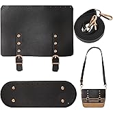 beinkmake PU Leather Backpack Making Kits Crochet Bags Making Accessories with Shoulder Strap Bottom Shaper Pad Bag Straps Bag Knitting Set for DIY Shoulder Bags Repairing