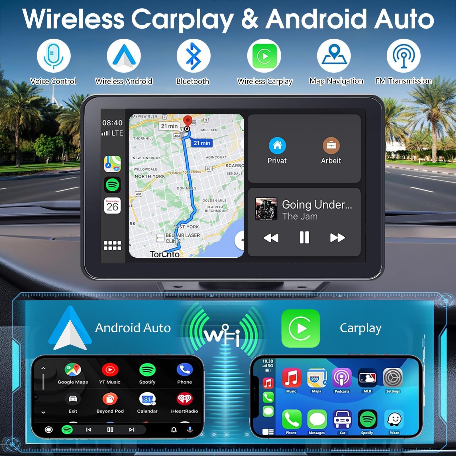 Carplay Screen for Car, 7