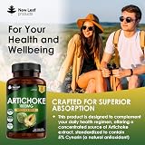 New Leaf Artichoke Extract Tablets 120 x 1000mg Black Pepper 5% Cynarin UK view 3