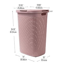 Mind Reader Slim Laundry Hamper with Lid, 60L