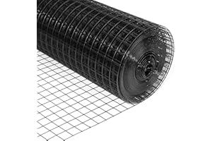 FORIMO 36'' x 50' 1.5inch Hardware Cloth 16 Gauge Black Vinyl Coated Welded Fence Mesh for Home and Garden Fence and Home Improvement Project (36'' x 50')