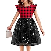 Flypigs Toddler Tutu Dress Girls Ruffle Tulle Dresses Cute Summer Party Princess Sundress for 2-7Y