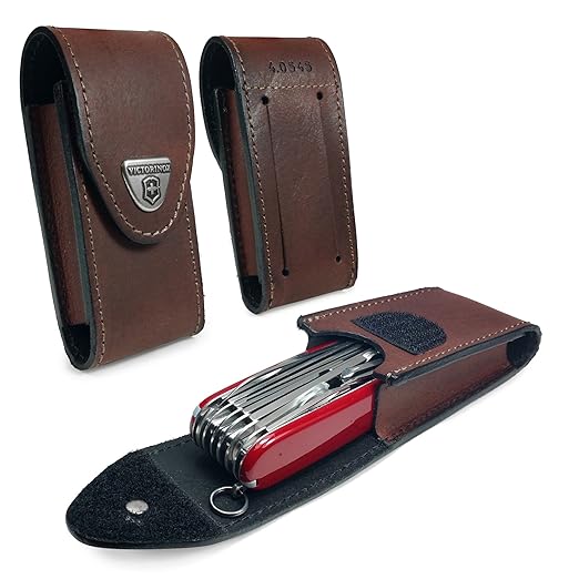 Victorinox Personalised Genuine Leather Belt Pouch/Sheath for Swiss