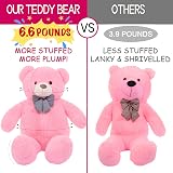 IKASA Giant Teddy Bear 120cm Soft Plush Pink Toy EN71 ASTM Safe view 2