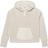 Amazon Essentials Women's Teddy Fleece Quarter Button Hooded Jacket