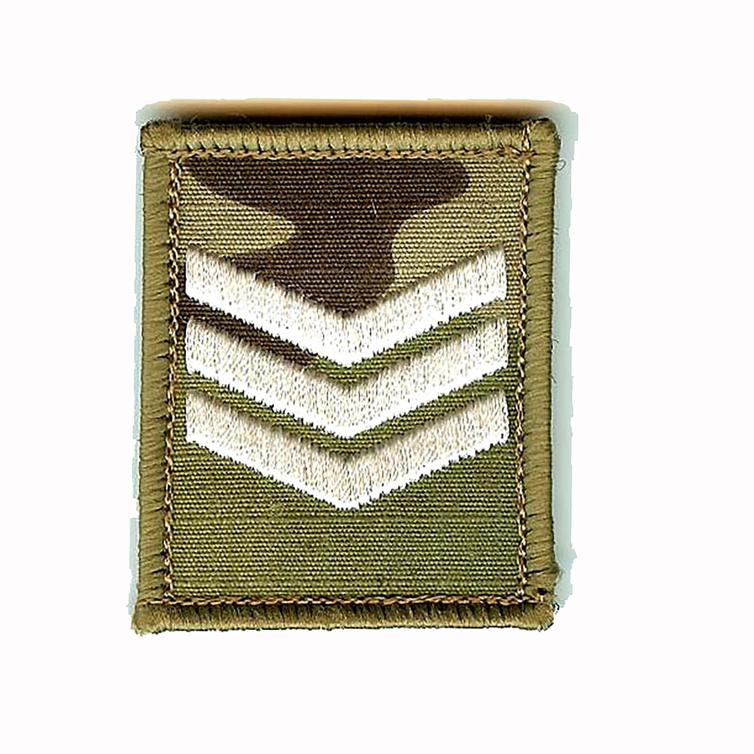 thumbnail image 2 of Multicam MTP Colour Sergeant Rank Patch – Hook (Sticky) Backed – Ivory 2 of 6