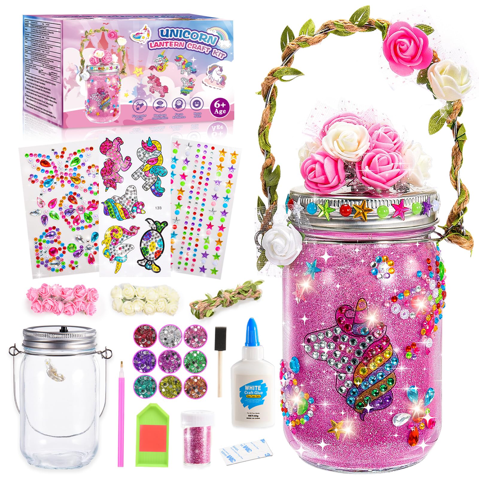 Hapikids Arts And Crafts for Kids, 6 7 8 9 Year Old Girl Gifts for 4-12 Year Olds Girl Toys Age 5 6 7 8 Unicorn Gifts for Girls Craft Kits for Kids Age 4 5 6 Unicorn Toys Girls Birthday Presents