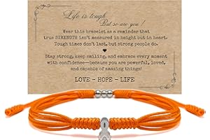 HARACRAFT Bracelet For A Cause, Awareness Puzzle Ribbon Bangle, Autism Health Ribbon Wristband for Protection Surfer String Bracelet for Men, Women, Kid