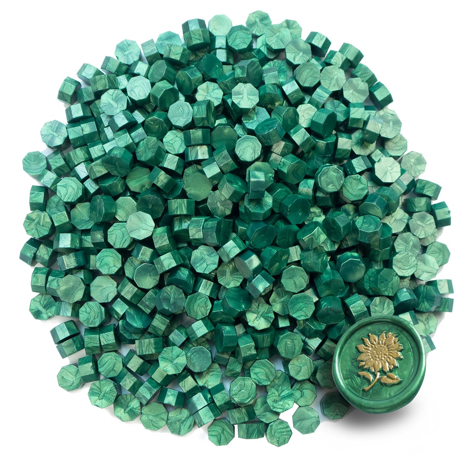 Zifospy 370 PCS Wax Seal Beads,Pine Green Sealing Wax Pellets for Letter Greeting Cards, Wine Sealing, Wedding/Party Invitations & Crafts Making โ image 1