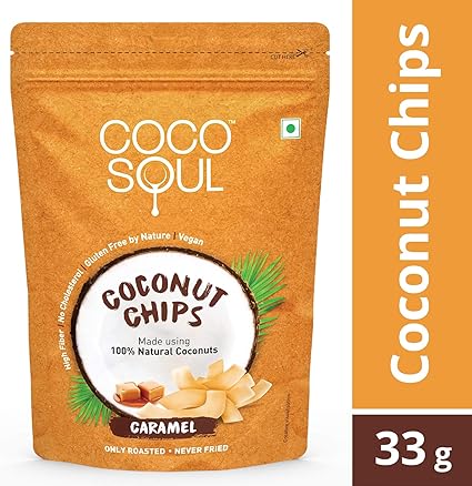 Coco Soul Coconut Chips, Caramel, 33g