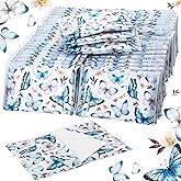 Geyee 50 Packs Tissue Travel Size Facial Paper Napkins Travel Packs Disposable Pocket Tissues for Wedding Guest Traveling School Purse Home Supplies, 500 Sheets 3 Ply(Vintage Butterfly)