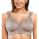 ZeroBound Women's Minimizer Bras Comfort Cushion Strap Wirefree Full Coverage Large Bust Non-Padded Bra