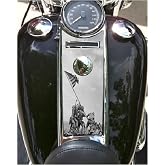 Kustom Cycle Parts Aftermarket Raising The Flag Plastic Dash Panel Console Insert! Compatible with 2008-2023+ Harley Davidson Road King Dash