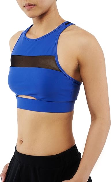 electric blue sports bra
