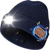 UNBON Valentines Day Gifts for Him, Valentine Gifts for Men, Mens Gift Cool Gadgets, LED Bluetooth Beanie with Light for Men