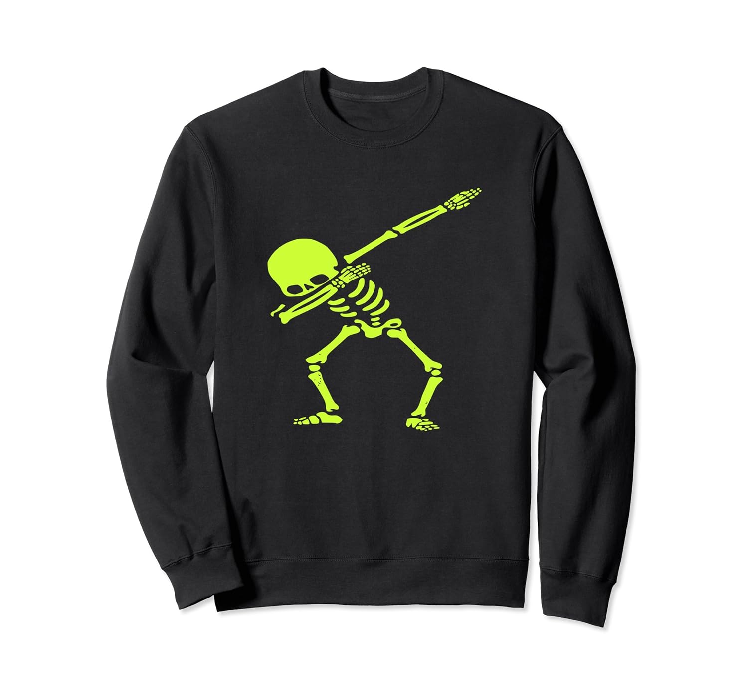 Dabbing Green Skeleton Dab Pose Halloween Sweatshirt-Rose