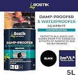 Bostik Aquaprufe Damp Proofer Waterproofer Black 5L Solvent-Free Wet Surface view 2