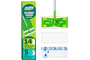 Swiffer Sweep + Mop, Broom & Mop Alternative, Dry & Wet Floor Cleaner for Dirt, Dust, Hair, All Purpose Cleaning Tool for Hom