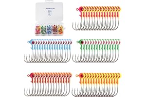 LANMOON Crappie Jig Heads Kit, 75 Pieces Fishing Jig Head Hooks for Fishing Crappie Bass Trout Walleye 1/8oz 1/16oz 1/32oz