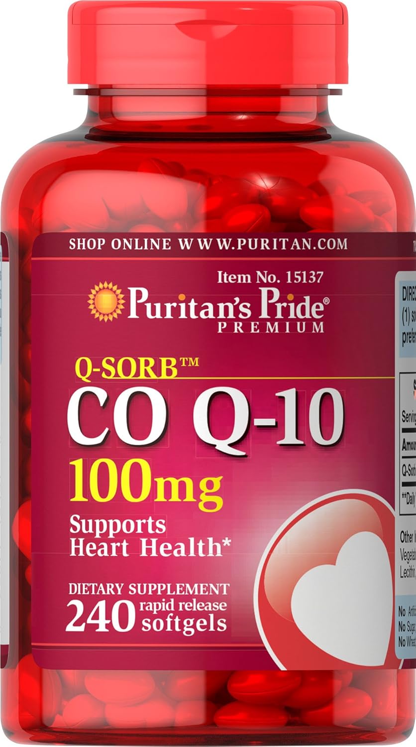 Puritans Pride QSORB CoQ10 100 mg Supports Heart Health** Important for