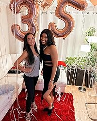 13 Balloon Number, Rose Gold Number 13th 31th