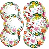 Gatherfun Tropical Luau Party Supplies Kit for 76 Count- Aloha Hawaiian Party Decorations with Disposable Paper Plates| BBQs & Summer party