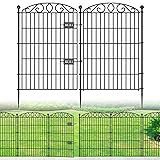 12 Panel Garden Fence with Gate - 36in H x 24ft