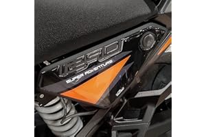 Resin Bike Motorcycle 3D Stickers Compatible with KTM 1290 Super Adventure S and R 2021. Air Box Side Protections from Impact and Scratches. Pair of Resin Stickers - Made in Italy