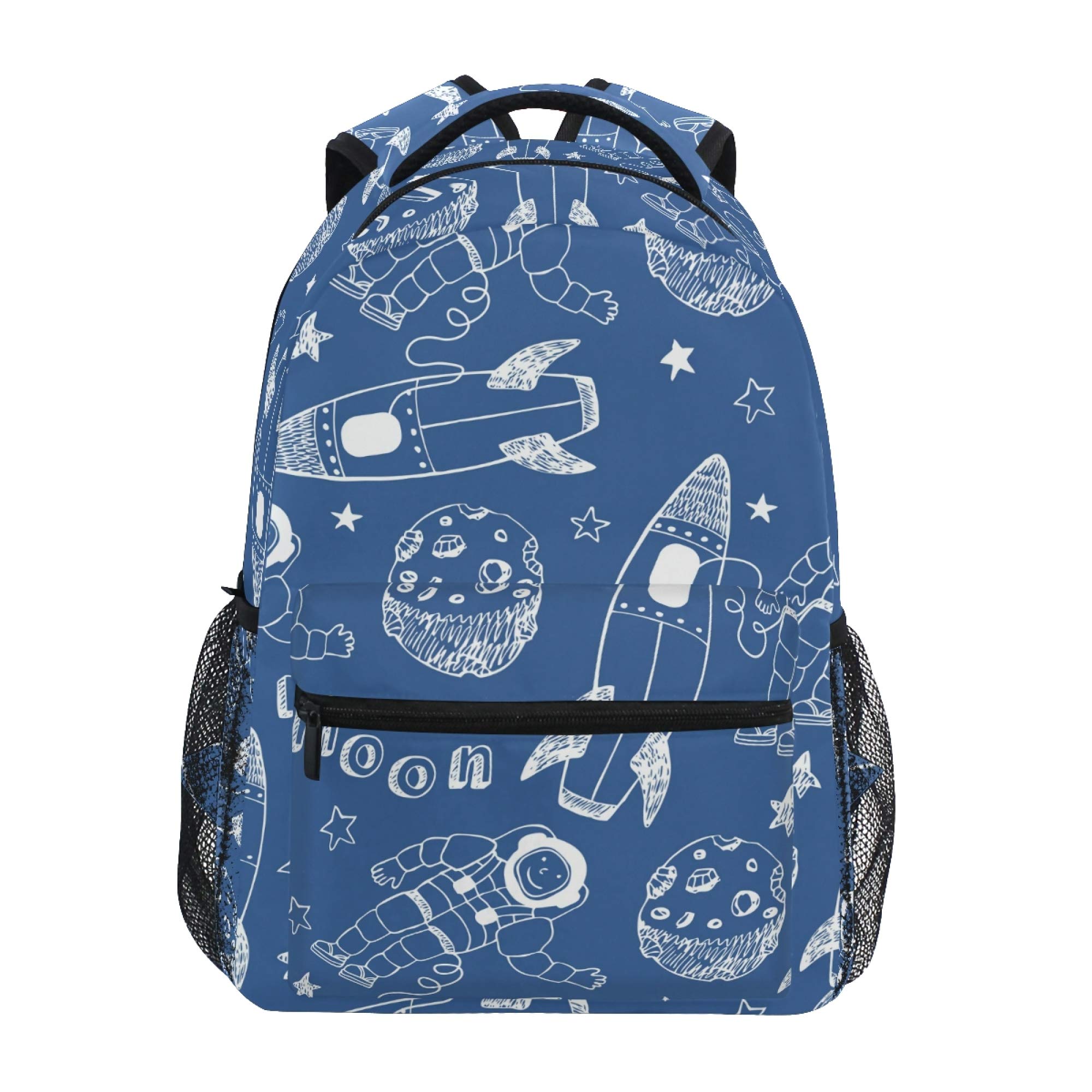 Children's Backpack, Schoolbag Cartoon Astronaut Planet And Rocket Large Capacity Students Bookbag Rucksack Knapsack for Boys Girls Adults Teen