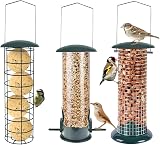 Green Haven 3-Pack Metal Bird Feeders Tube Dense Mesh Coarse Mesh view 1