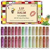 MuseLuxe 28 Pack Natural Lip Balm Bulk with Vitamin E and Coconut Oil,Moisturizing, Soothing, and Repairing Dry and Chapped L