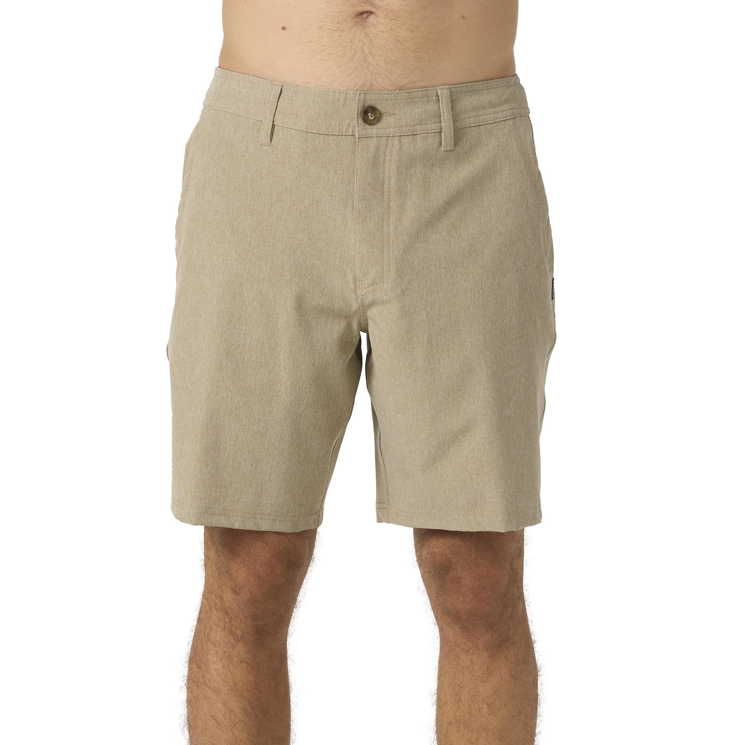 O’Neill Mens Reserve Heather 19 Shorts, Heather Khaki, 28, 9