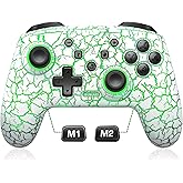 Switch Controller Compatible with Switch 1/2/Lite/OLED, Wireless Pro Controllers Work with iOS/Android/PC with RGB Light, Programmable, TURBO &amp; Wakeup