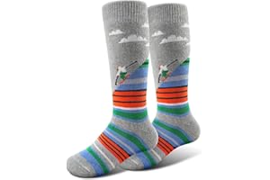 Cimkiz Ski Socks Kids Winter Warm Thermal Snow Socks, Skiing Snowboarding Skating for Toddler Boys and Girls 2 Pairs/3 Pairs