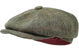 Borges & Scott Lomond Newsboy Cap - 100% Handwoven Wool - Harris Tweed - Water Resistant
