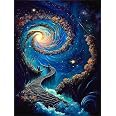 Starry Sky Diamond Painting Kit For Adults - Full Drill Round 12x16 Inch, Abstract Landscape Art - View #2