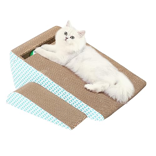 Slope Cut Ball Cat Scraper Combination - Durable Cat Leisure Bed - Indoor Scraper and Play House - Corrugated Toy Cat Birthday - 17.1L*7.4W*6.5H