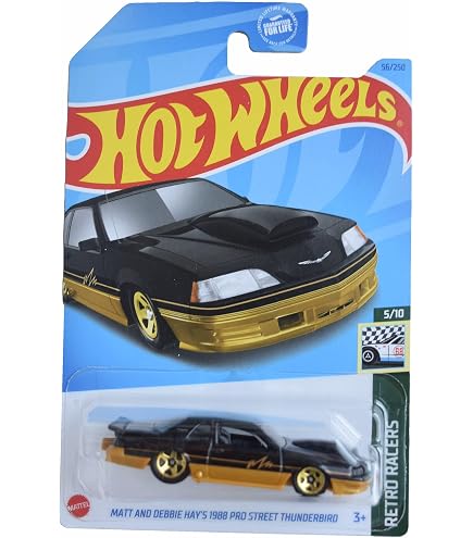 Hot Wheels Modellauto 86 Ford Thunderbird PRO Stock – Maßstab 1:64, 7 Cm, Serie Boulevard | Sammlerstück Für Autofans
